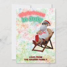 Papai Noel do Natal em Julho 