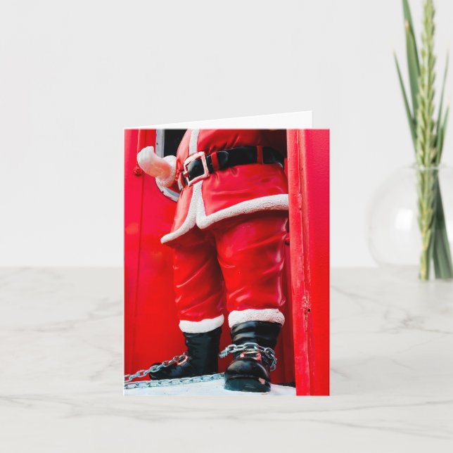 Cartão De Festividades Papai Noel em Apuros? (Frente)