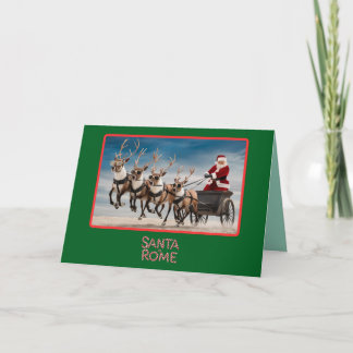Cartão De Festividades Papai Noel em Roma