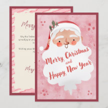 Papai Noel em Rotulo Script Rosa Fazenda Vintage 