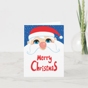 Cartão De Festividades Papai Noel Enfrenta Feliz Natal