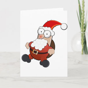 Cartão De Festividades Papai Noel engraçado