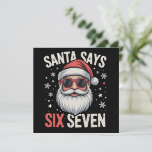 Cartão De Festividades Papai Noel Engraçado Diz Seis Sete Natal 67 Meme X