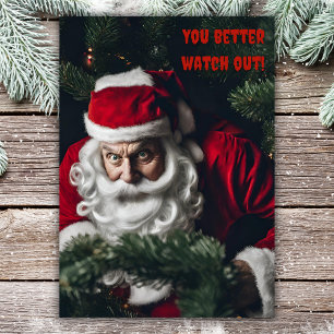 Cartão De Festividades Papai Noel Engraçado Natal Você Será Melhor Ficar 