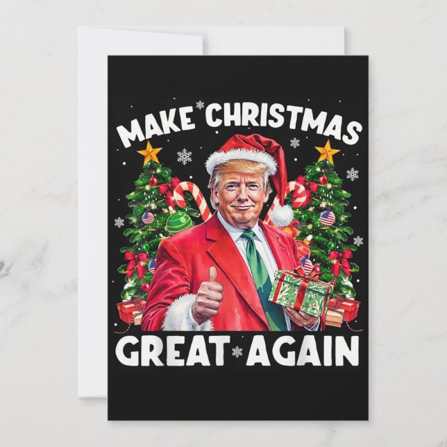 Cartão De Festividades Papai Noel engraçado Trump | Tornar o Natal Grande (Frente)