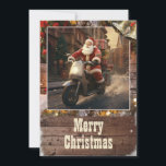Cartão De Festividades Papai Noel Entrega andando de Patinete<br><div class="desc">santa claus cavalgando floco de neve ,  hipster divertida da festa ,  feliz de Natal de velocidade de bicicleta ,   vermelha de comemoração de moto ,  presente de carona de moto feliz ,  bicicleta de transporte feliz ,  natal de inverno ,  cartoon de patinete ,  ilustração santa claus</div>