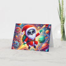 Papai Noel Espacial Engraçado Natal