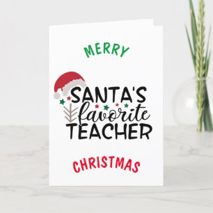 CARTÃO DE FESTIVIDADES *PAPAI NOEL FAVORITO PROFESSOR* EM NATAL