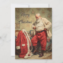 Papai Noel Fofo Aquarela Elegante Não Fotográfico