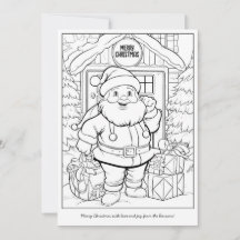 Papai Noel Fofo em Arte de Casa da Família Colorin