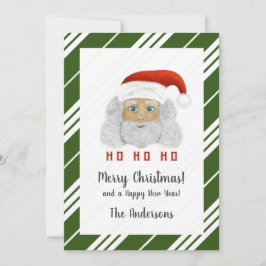 Cartão De Festividades Papai Noel HO HO Verde Feliz Natal