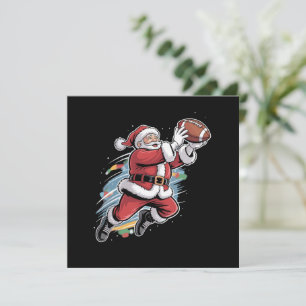 Cartão De Festividades Papai Noel Jogando Futebol Americano Natal 