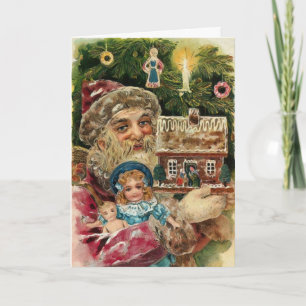 Cartão De Festividades Papai noel mágico