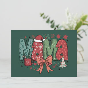 Cartão De Festividades Papai Noel Mamãe Feliz Natal Presente Para Mamãe