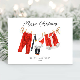 Cartão De Festividades Papai Noel Natal Único Sem-Foto
