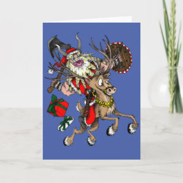 Cartão De Festividades Papai noel nórdico