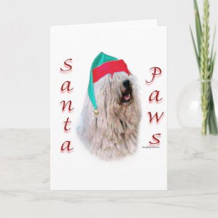Cartão De Festividades Papai noel Paws Komondor