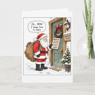 Cartão De Festividades Papai Noel Personalizado Divertido Entrega Perdida