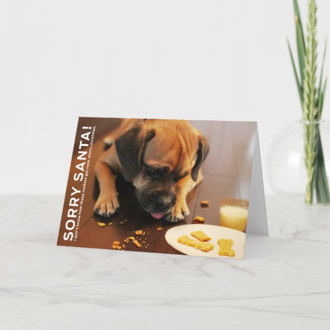 Cartão De Festividades Papai noel pesaroso (Frente)