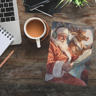 Cartão De Festividades Papai Noel Piloto Divertido Foto de Natal Personal