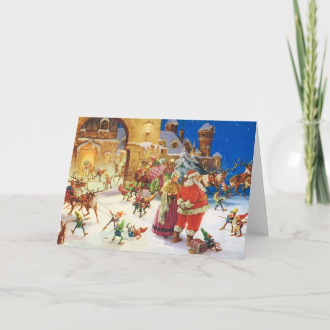 CARTÃO DE FESTIVIDADES PAPAI NOEL & PÓLO NORTE DA SRA. CLAUS (Frente)