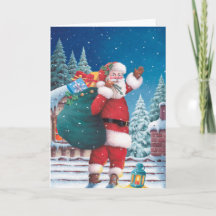 Papai noel que acena adeus