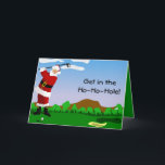 Cartão De Festividades Papai noel que joga o golfe<br><div class="desc">Este design do feriado do divertimento tem Papai Noel jogar um círculo de golfe. Quem soube o papai noel gostado de bater as relações? Deve passar o tempo em Florida ou em Califórnia do sul. Talvez joga o golfe cada janeiro! Um design do divertimento para jogadores de golfe, e qualquer...</div>