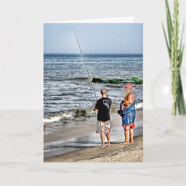 Cartão De Festividades Papai noel que verifica para fora Rehoboth Fisher… (Frente)