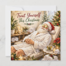 Papai Noel Relaxando na Sauna Relaxe nas Festas de