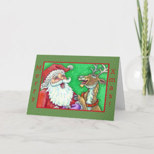 Cartão De Festividades Papai Noel RISADINHO & PIADAS DE TOC TOC DOS RENDE