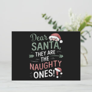 Cartão De Festividades Papai Noel São os Naughty Ones Natal 