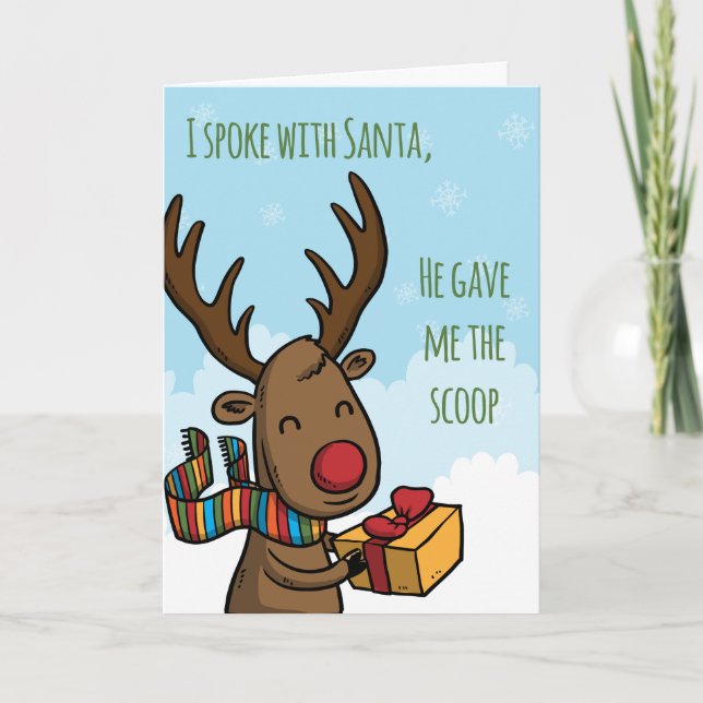 Cartão De Festividades Papai noel Scoop (Frente)