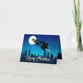 Cartão De Festividades Papai Noel Sleigh Natal
