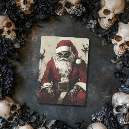 Cartão De Festividades Papai Noel Sombrio Cláusula Gótica São Nicolau Nat