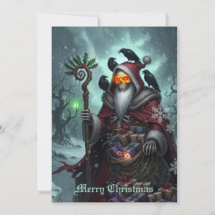 Cartão De Festividades Papai Noel Sombrio das Sombras – Esqueleto de Nata