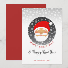 Cartão De Festividades Papai Noel Vermelho do Natal Moderno