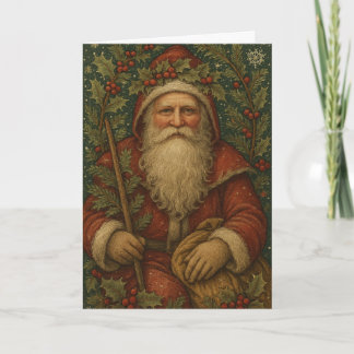 Cartão De Festividades Papai Noel Vintage