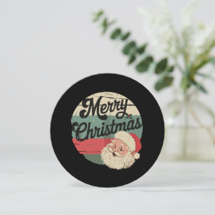 Cartão De Festividades Papai Noel Vintage Feliz Natal Rosto Antigo 