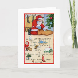 Cartão De Festividades Papai Noel Vintage, Natal, Art Deco
