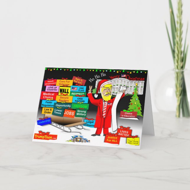 Cartão De Festividades Papais noeis (Frente)