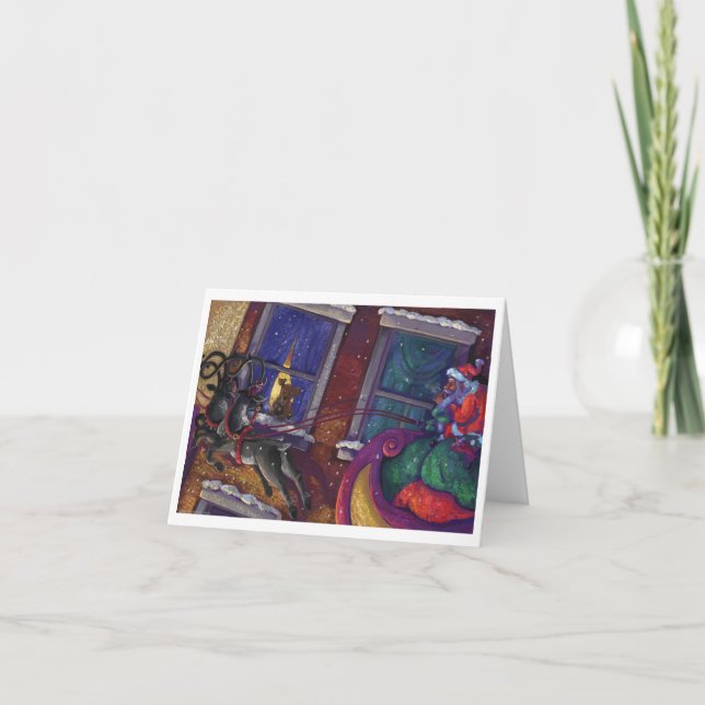 Cartão De Festividades Papais noeis (Frente)