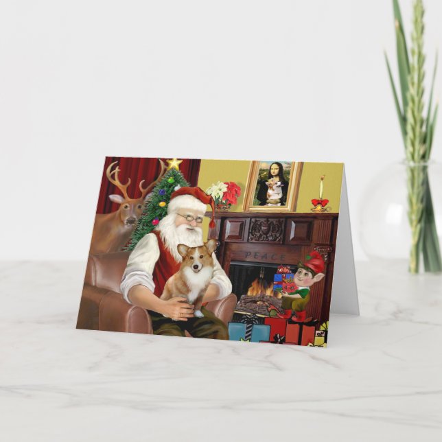 Cartão De Festividades Papais noeis (Frente)