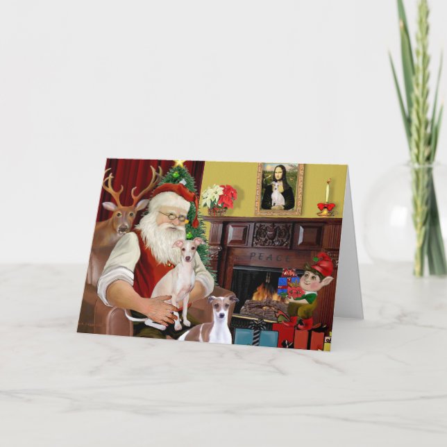 Cartão De Festividades Papais noeis 2 (Frente)