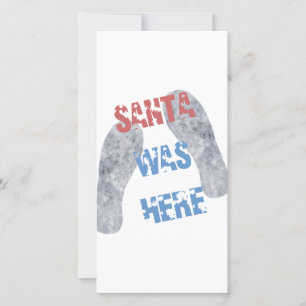 Cartão De Festividades Papais noeis Aqui