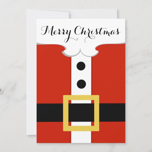 Cartão De Festividades Papais noeis Belt Natal (Frente)