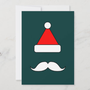 Cartão De Festividades Papais noeis bigode