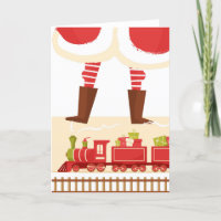 Papais noeis Brancos Treinam Vazio Engraçado Natal