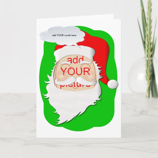 Cartão De Festividades Papais noeis Carnival Cutout Card (Frente)