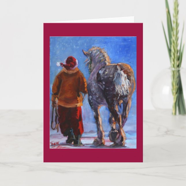 Cartão De Festividades Papais noeis com borda vermelha (Frente)