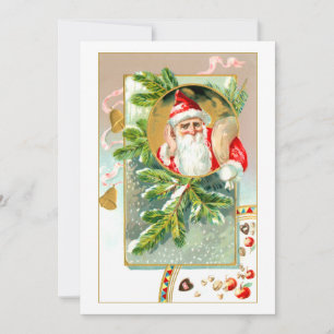 Cartão De Festividades Papais noeis com Tratamentos e Pino coberto por ne